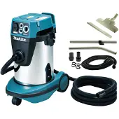 Makita VC3211HX1, Trocken&Nass, Schwarz, Blau, Edelstahl, H, 40 l, 32 l, 27 l