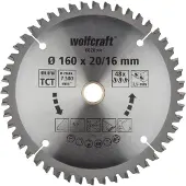 Wolfcraft 1 Kreissägeblatt HM 56 Z. ø190x20/16 mm