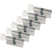 Starx -Profilzylinder - 6 Teile - Nickel -plattiert 60 mm wie -ähnlich - SKG2 -Qualitätsmarke (87.40