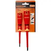 Bahco Insulated With Slotted Combi Tip And Pozidrivfit With Multi-component Handle Schraubendreher-set 2 Einheiten