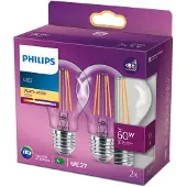 Philips 7W - E27 - 2700K - 806 lumen 2er-Set