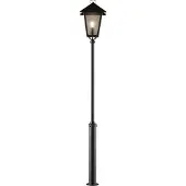 Konstsmide Benu Standleuchte schwarz lackiertes Aluminium, rauchfarbenes Acrylglas, Hand EU 437-750