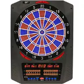 Carromco Elektronik Dartboard Topaz-901 schwarz 2-Loch Abstand Adapter Dartscheibe elektronisch 8 Spieler 40 Spiele und 761 Varianten Softdarts