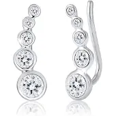 Elli Ohrringe Earcuff Earclimber Kristalle 925 Silber Elli Silber