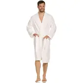 Vossen Bademantel Dallas Weiß Herren-XL