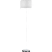 TRIO Design Stehleuchte mit rundem Stoffschirm in Weiß - Standlampen fürs Wohnzimmer