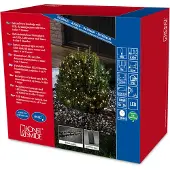 Konstsmide - LED Büschelllichterkette "Cluster", mit Lichtsensor und 6h und 9h Timer, 480 warm weiße Dioden, batteriebetrieben, Außen (IP44), schwarzes Kabel 4 x D 1.5V (exkl.); 3736-100