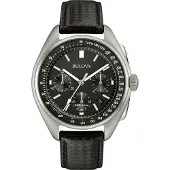 Bulova Herrenuhr 96B251 Lunar Pilot Chronograph Edelstahl Lederband Saphirglas Mondlandung der Apollo 15