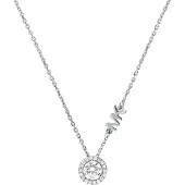 Michael Kors Halskette Pave Halo Necklace MKC1208AN040 Silberfarben