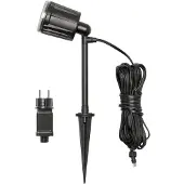 Konstsmide Amalfi LED Erdspiess-Spot gross schwarz, 3500K, 280lm, 4x4W, 12V/240V, Aluminium/Kunststoff, 7447-000