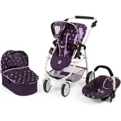 Bayer Kombi-Puppenwagen "Emotion ALL IN Stars lila"