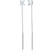 Elli Ohrringe Geo Kugel Minimal Durchziehen Zirkonia 925 Silber Elli Silber