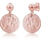 Elli Ohrringe Ohrhänger Plättchen Vintage Antique 925 Silber Elli Rosegold
