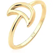 Elli Ring Halbmond Luna Basic Astro Cut-Out 925Er Silber Elli Gold