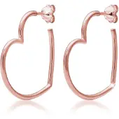 Elli Ohrringe Creolen Herz Liebe Verspielt Filigran 925 Silber Elli Rosegold