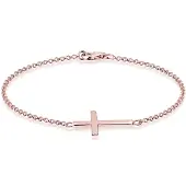 Elli Armband Symbol Religion Kreuz Filigran Trend 925 Silber Elli Rosegold