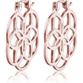 Elli Ohrringe Creolen Lebensblume 925 Silber Elli Rosegold