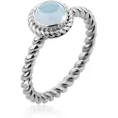 Nenalina Ring Aquamarine Geburtsstein März Boho 925 Silber Nenalina Hellblau