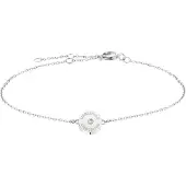 Liebeskind berlin Armband , silber (edelstahlfarben, kristallweiß, kristallweiß), Armbänder, Damen, 20cm, Edelstahl, glitzernd, glänzend, Armband, mit Zirkonia (synth.)