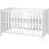 Roba Beistellbett, weiß, höhenverstellbar, 5 Schlupfsprossen, inkl. Lattenrost, 60 x 120 cm
