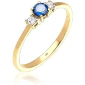 Elli Ring Verlobungsring Zirkonia 925 Sterling Silber Elli Gold