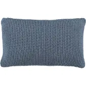 Marc O'Polo Zierkissen Nordic Knit Rectangle Smoke Blue (30 x 60 cm)