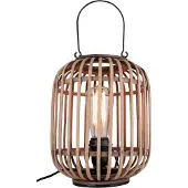Brilliant WOODROW Tischleuchte mit Griff 26,5 cm Metall Rattan Hellbraun HK18325S28