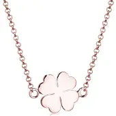 Elli Halskette Kleeblatt Glücksbringer Talisman 925 Silber Elli Rosegold