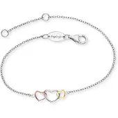 Engelsrufer Damen-Armband Armband With Love 3 Hearts 925er Silber Engelsrufer Silber