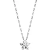 Amor Kette mit Anhänger für Damen, Sterling Silber 925, Zirkonia (synth.) Stern amor Silber