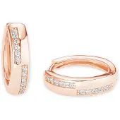 Amor Creolen für Damen, Sterling Silber 925, Zirkonia (synth.) amor Roségold