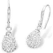 Amor Ohrring für Damen, Sterling Silber 925, Kristallglas amor Silber