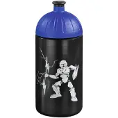 Step by step Trinkflasche "Strongly Robot Roboter" Schwarz