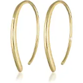 Elli Ohrringe Creole Offen Geo Basic Trend Plain 375 Gelbgold Elli Premium Gold