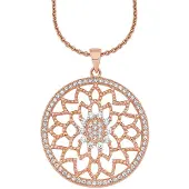 Amor Kette mit Anhänger für Damen, Sterling Silber 925, Zirkonia (synth.) Ornamente amor Roségold