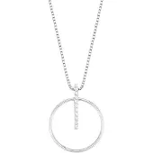 Amor Kette mit Anhänger für Damen, Sterling Silber 925, Zirkonia (synth.) Kreis amor Silber