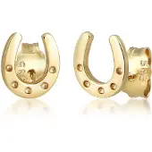 Elli Ohrringe Hufeisen Glücksbringer Symbol Luck 585Er Gelbgold Elli Premium Gold