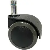 Hjh OFFICE 5x ROLO EASY 10mm/50mm Hartböden - Stuhlrollen Schwarz