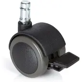 Hjh OFFICE 5x ROLO STOP 11mm/50mm Hartböden - Stuhlrollen Schwarz