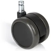 Hjh OFFICE 5x ROLO FREE 10mm/65mm Hartböden - Stuhlrollen Schwarz