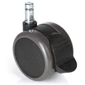 Hjh OFFICE 5x ROLO STOP 11mm/65mm Hartböden - Stuhlrollen Schwarz