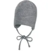 Sterntaler Mütze Wolle in silber mel. | Gr.: 37 cm