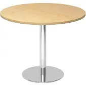 Hjh OFFICE PRO BISTRO F100R C - System Konferenztisch Ahorn Chrom Ø 100