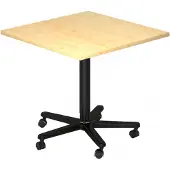 Hjh OFFICE PRO BISTRO 88Q D - System Konferenztisch Ahorn 80 x 80 Schwarz