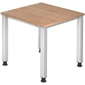 Hjh OFFICE PRO QUEO 8 S - Nussbaum 80 x 80 höhenverstellbar