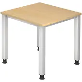 Hjh OFFICE PRO QUEO 8 S - Ahorn 80 x 80 höhenverstellbar