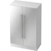 Hjh OFFICE PRO SIGNA G 7550 RE - 3 OH Schrank Relinggriff Kunststoff Weiß/Silber