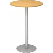 Hjh OFFICE PRO BISTRO H80R S - System Konferenztisch Buche Silber Ø 80