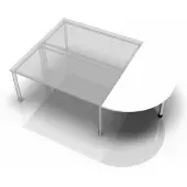 Hjh OFFICE PRO JA60 / JA80 / JA160 - Ansatztisch 160x80 Weiß