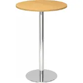 Hjh OFFICE PRO BISTRO H80R C - System Konferenztisch Buche Chrom Ø 80